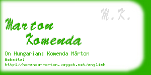 marton komenda business card